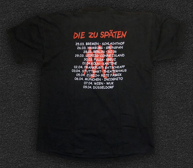 Rock 'n' Roll T-shirt - Die Ärzte-Die Zu Späten (Geheimtour) - Back