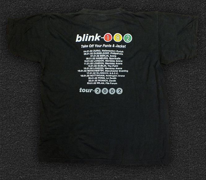 Rock 'n' Roll T-shirt - Blink-182 - Take off your Pants and Jacket Tour