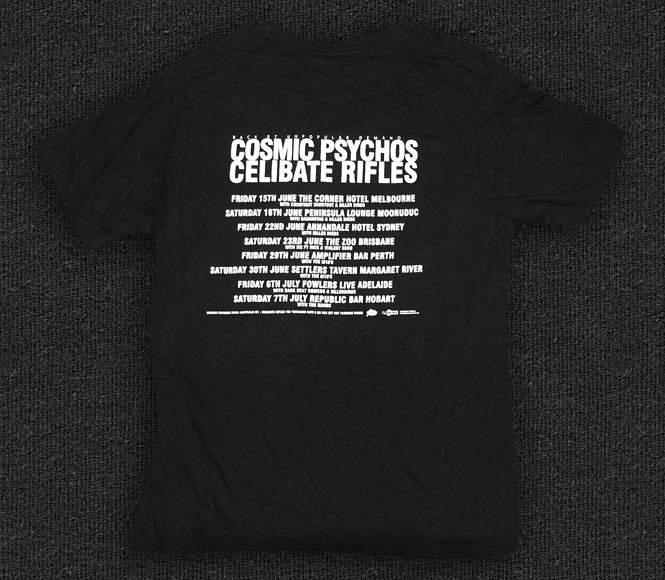 Rock 'n' Roll T-shirt - Cosmic Psychos & The Celibate Rifles - Back