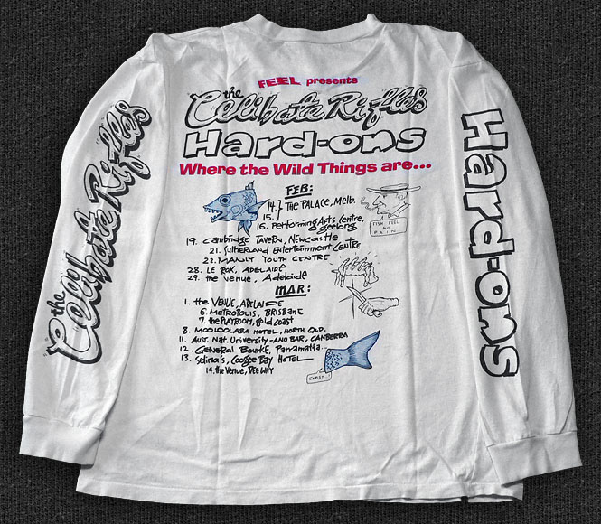 Rock 'n' Roll T-shirt - The Celibate Rifles & The Hard-Ons-Where The Wild Things Are - Back