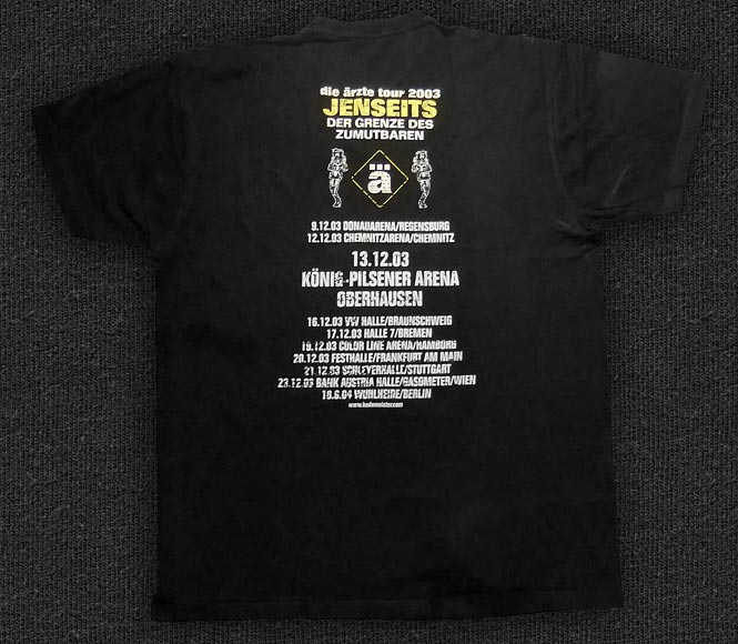 Rock 'n' Roll T-shirt - Die Ärzte-Grenze des Zumutbaren - Back