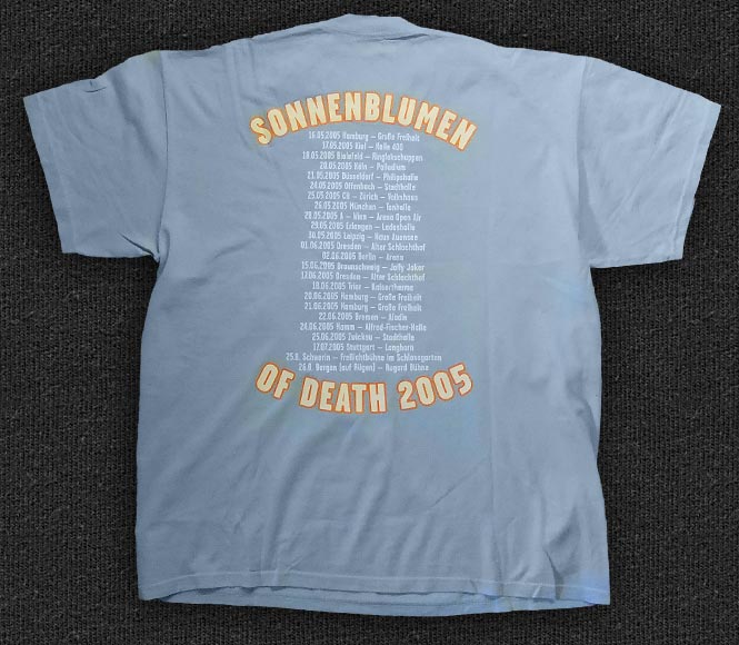 Rock 'n' Roll T-shirt - Farin Urlaub Racing Team-Sonnenblumen of Death - Back