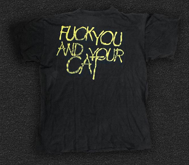 Rock 'n' Roll T-shirt - Goldfinger - Fuck you and your cat, 1998 - Back