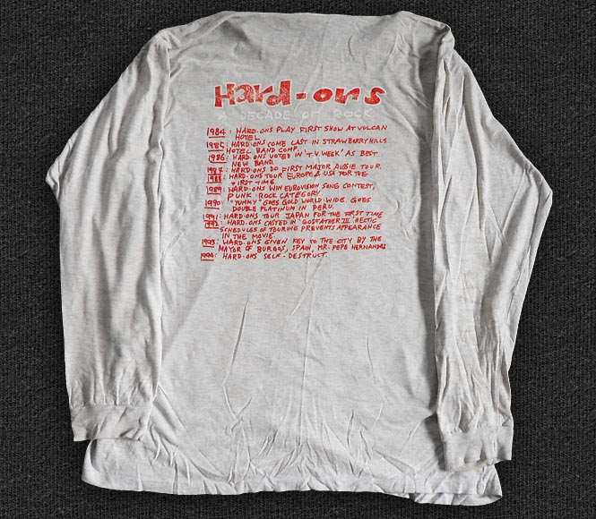 Rock 'n' Roll T-shirt - The Hard-Ons-A Decade Of Rock - Back