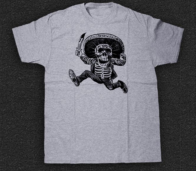 Rock 'n' Roll T-shirt - Mexican Skull