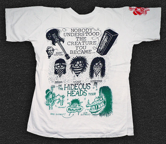 Rock 'n' Roll T-shirt - Thrust-Hideous Heads - Back